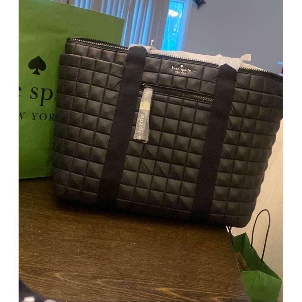 Kate Spade Black Quilted Tote